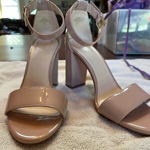 Nude 3 1/2 inch Nine West heels
